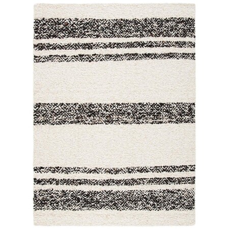 Safavieh 8 x 10 ft. Natura Rectangle Hand Woven Rug Black & Ivory NAT328Z-8